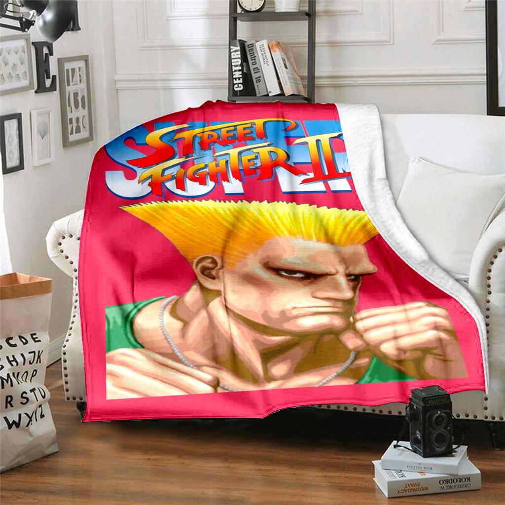 Super Street Fighter Ii Artwork Blanket Soft And Portable All Season Home Bed Sofa Blanket Office Travel Nap Break Warm Blanket