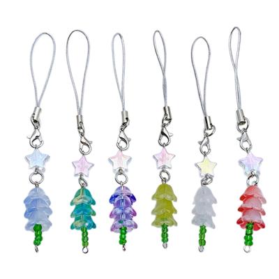 Phone Chains Unique Keyrings Christmas Tree Phone Charm Trendy Phone Pendant Straps Perfect Gift for Fashion Individuals