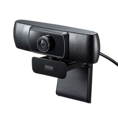Sanwa Supply Conference Wide Lens Web Camera USB Connection Ultra Wide Angle Microphone Compatible with Skype Black 150° Built-in CMS-V43BK
