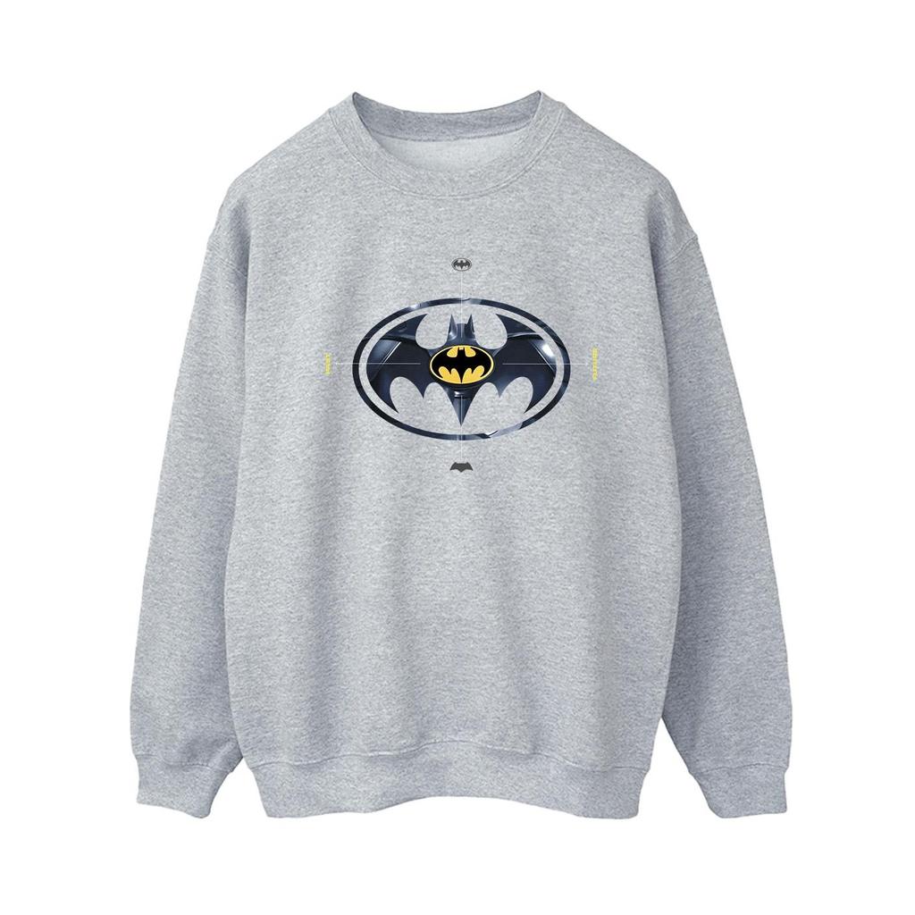 DC Comics Womens/Ladies The Flash Batman Metal Logo Sweatshirt
