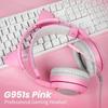 Wired Headset Gamer Pink Cat Ear Headset Cute Phone PC With Microphone 3\.5mm Gaming Phone Overear Gamer G951s Pink