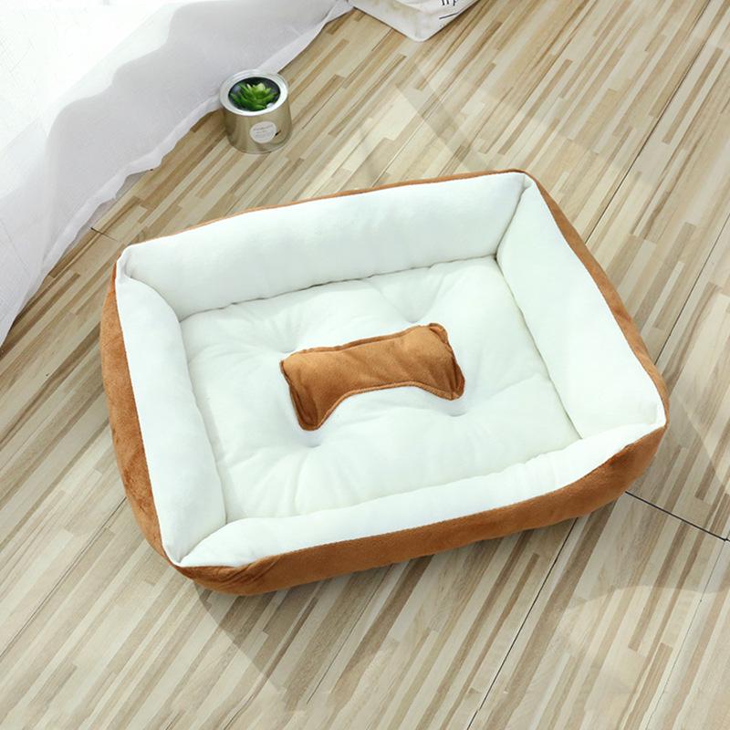 Pet Nest All-Season Universal Cat & Dog Bed - Rectangular, Bone-Shaped Pad for Medium To Large Pets