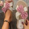 Fashion 2025 Women Slippers Bow Anti Slip Sandals Trend Soft Sole Flat Heel Slippers Comfortable New Designer Shoes Home Slides Women