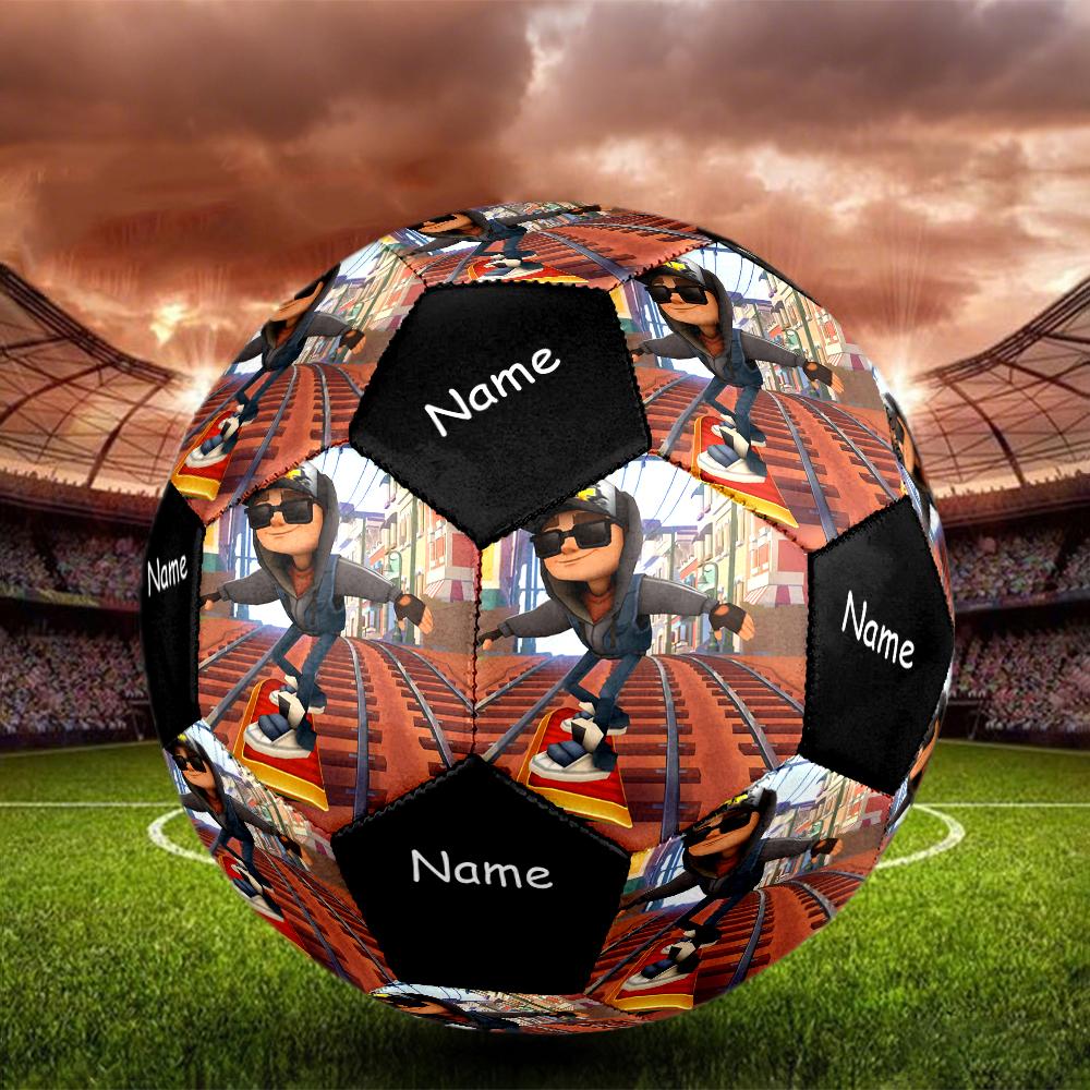 Custom Name Subway Surfers Theme Size 5 Soccer Ball, Suitable for Both Indoor and Outdoor Matches, a Gift Suitable for Everyone.