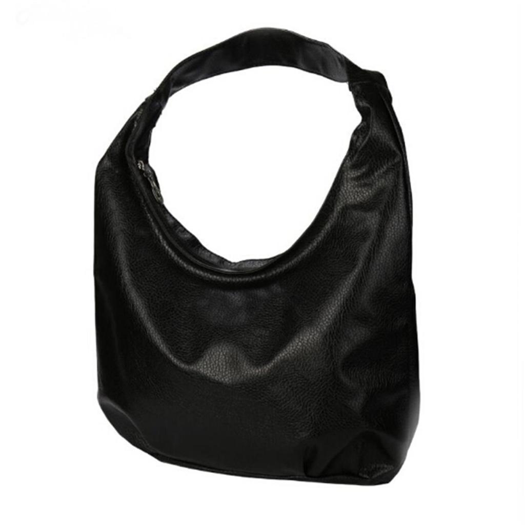 1PC Lightweight Dumpling Bag Crossbody Bag For Women Small Crossbody Armpit Bag Solid Color Single Pu Leather Shoulder Bag Black