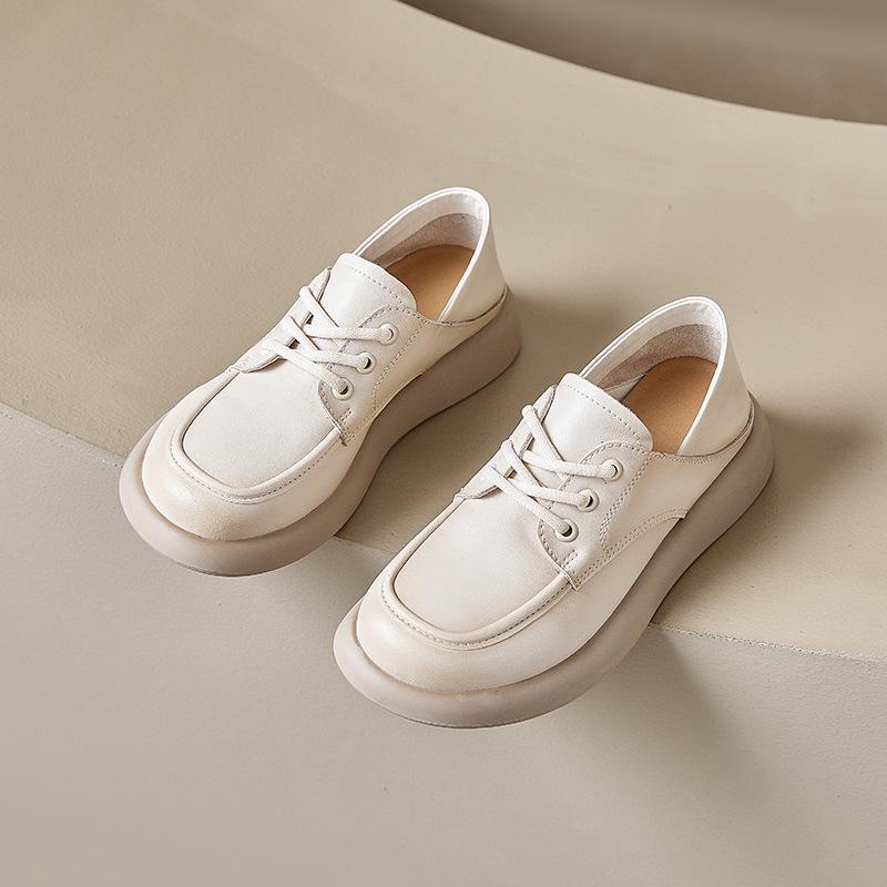 

Женские белые кроссовки из натуральной кожи 2024 - Мягкая подошва, Лоферы-слипоны двойного назначения, Удобная плоская подошва 37 грязно-белый