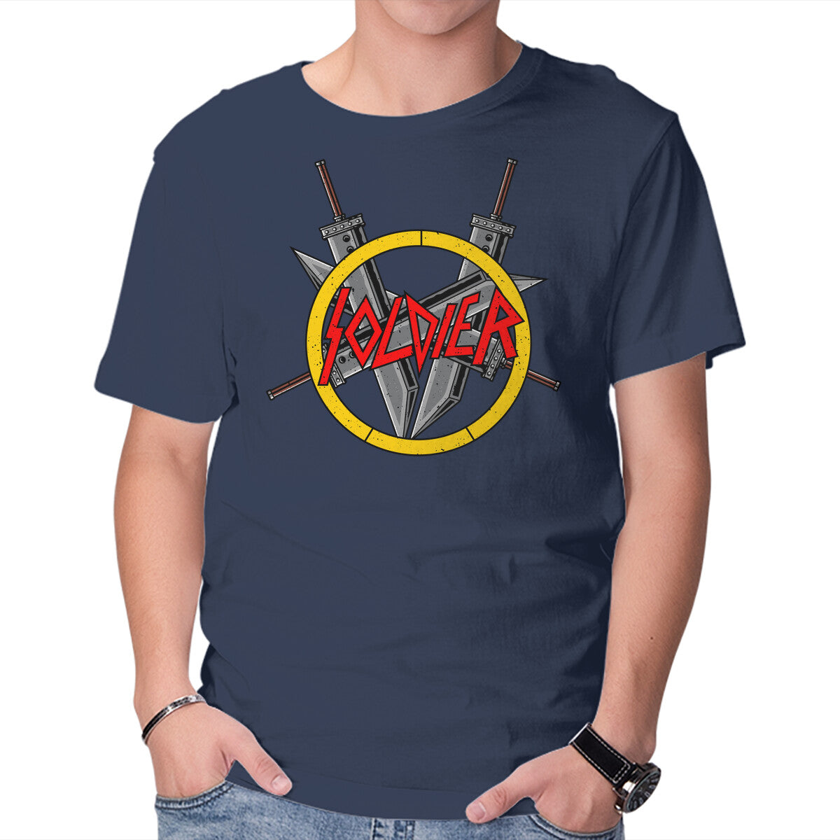 Unisex Crew Neck T-Shirt Soldier Slayer Graphic Short Sleeve Casual Tee XL