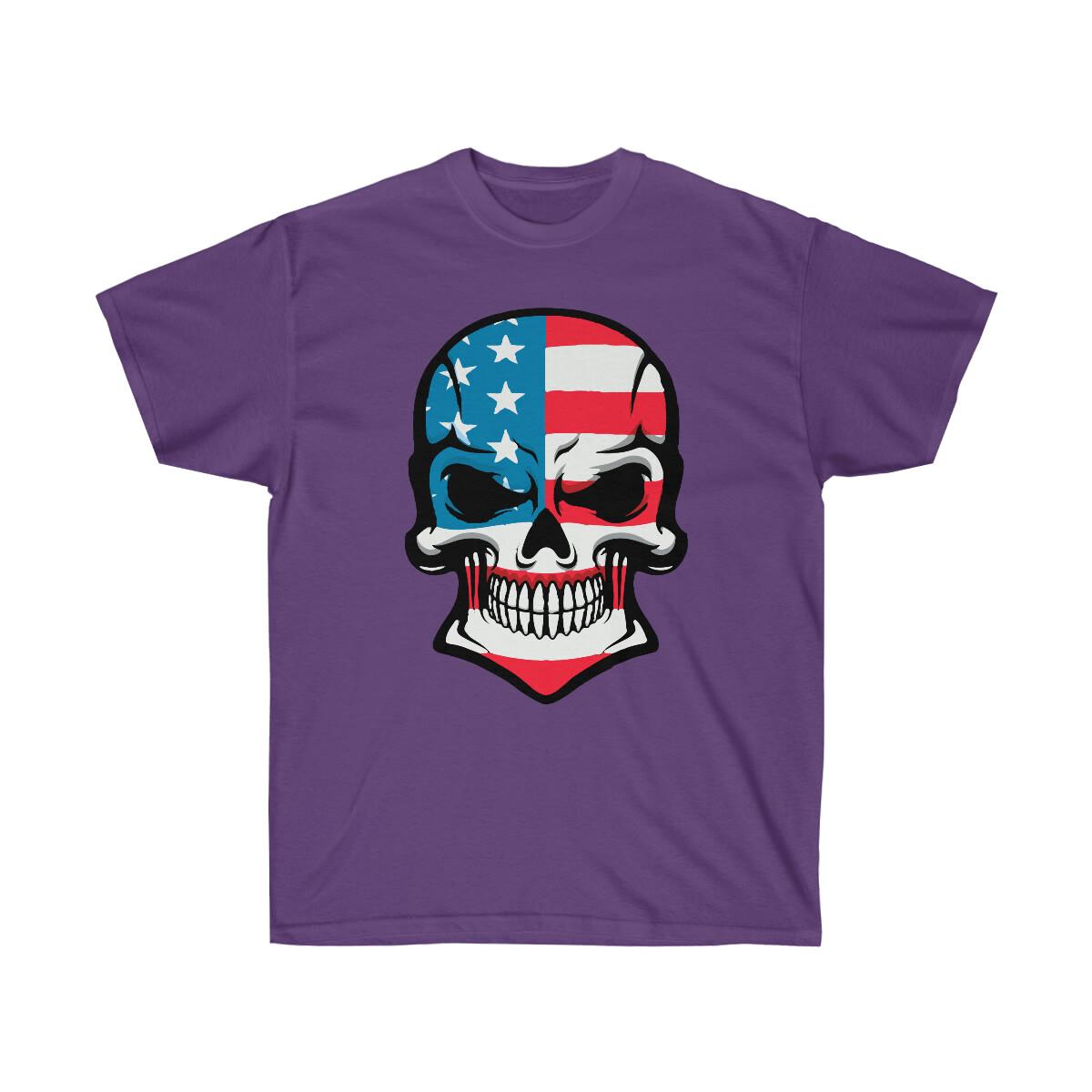 American Flag Skull Tee S