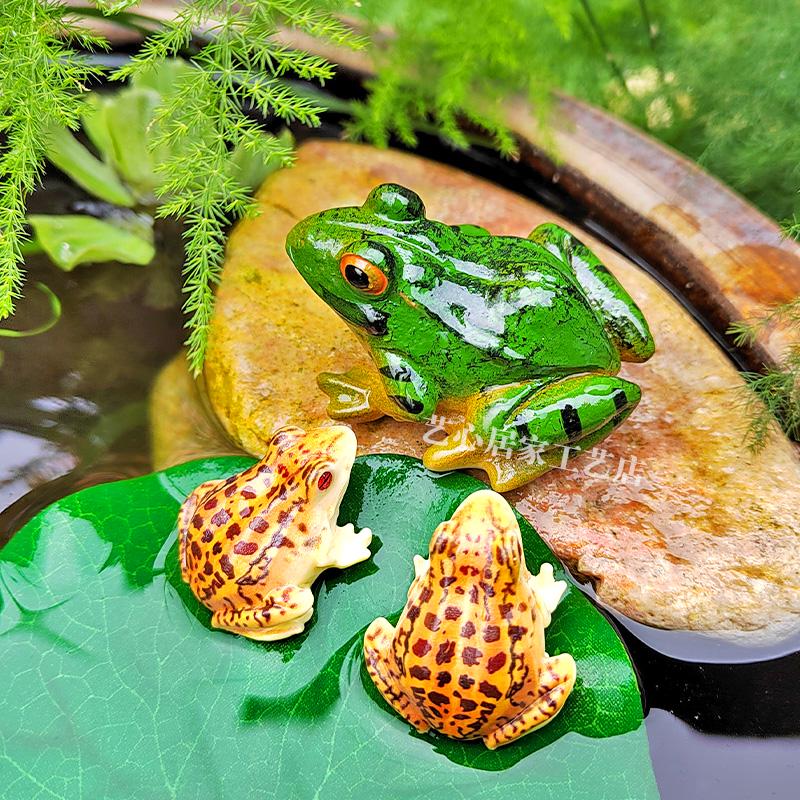 Creative Micro Landscape Frog Ornament for Fish Tank and Bonsai Decoration
