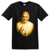 Pope Francis Portrait T Shirt Catholic Leader Faith Prayer Golden Tee