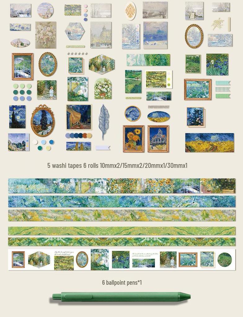 Vintage Oil Painting Notebook Set: Journal and Diary Gift for Students - Perfect for Back To School or Children's Day Souvenir