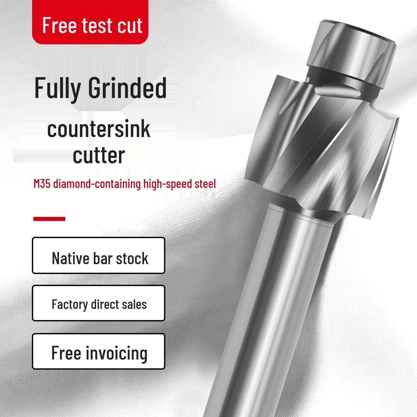 

Cobalt-Infused M5 & M6 High-Speed Steel Countersink Drill Bit Set 3.2*5.9*6*40L