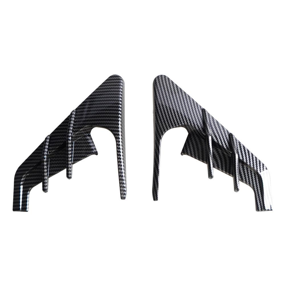 

2x Carbon Fiber Look Side Camera Indicator Cover Bezel For Tesla Model 3 Model Y