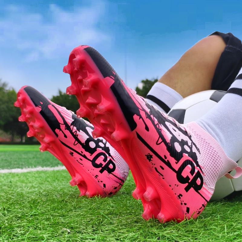 35-45 Teenagers' Large Size High Leg Nails Football Training Sneakers Children's Football Shoes