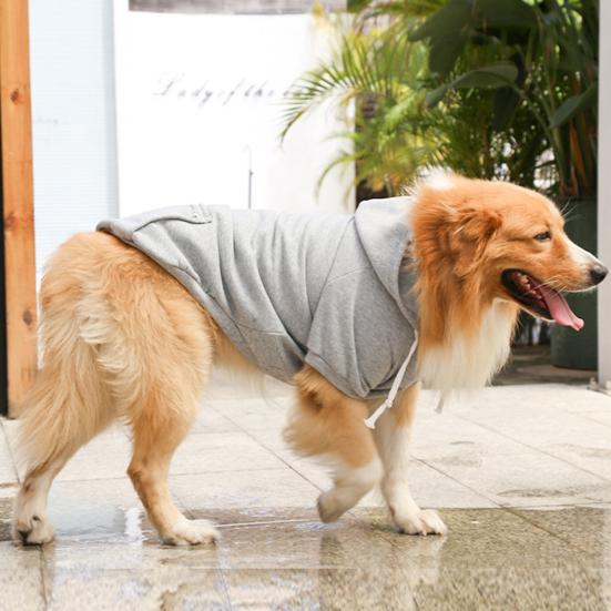 Yousheng Dog Hoodie Comfortable Fit Back Pocket Warm Outdoor Dog Sweatshirt with Drawstring for Large Dogs