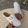 Casual Baotou Half Slippers with Female Strap Slope and European and American Style Large Hollow Slippers