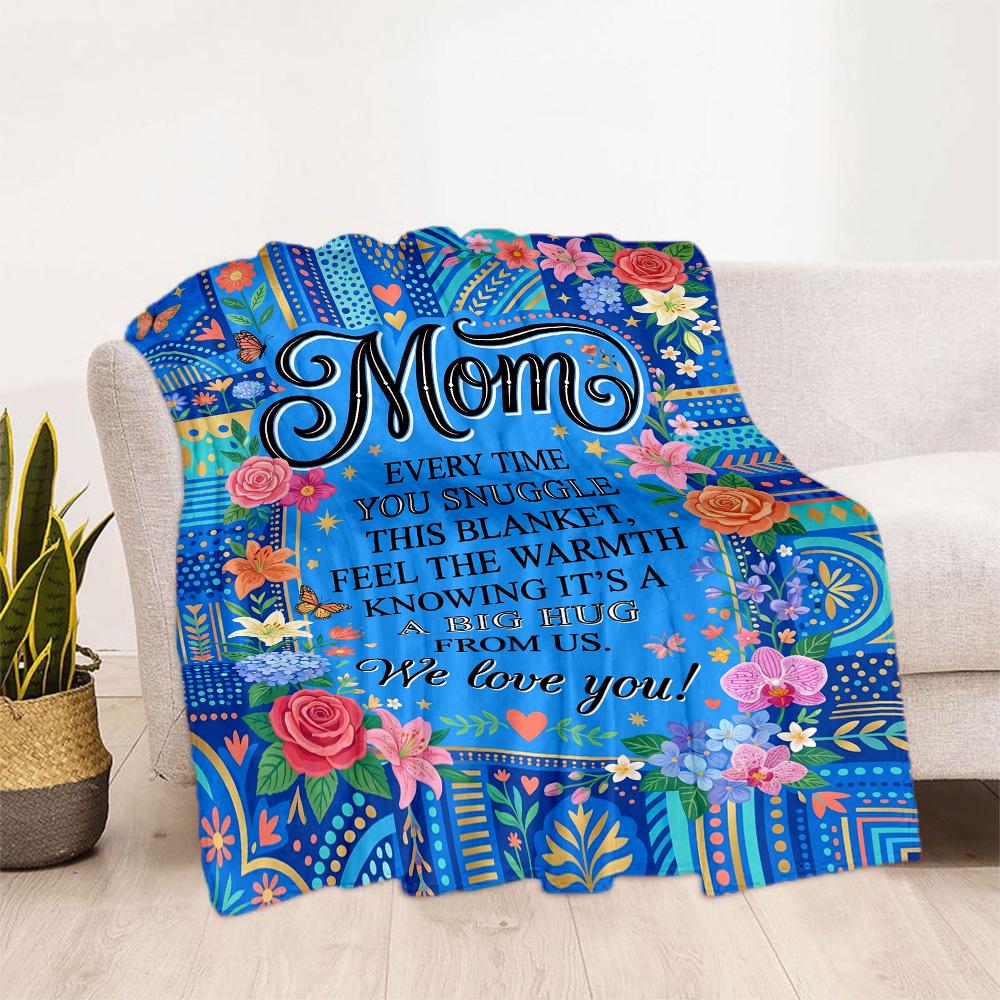 Best Mom In The World Flannel Blanket-Soft and Suitable for Sofas,Beds,Offices,Travel,All Seasons,Great Gift for Holidays and Birthdays.