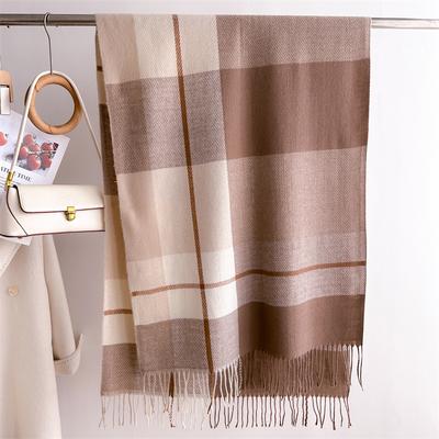 Imitation Cashmere Woven Warm Shawl Scarf For Men And Women In Fashion Versatile Large Square Fringed Scarf