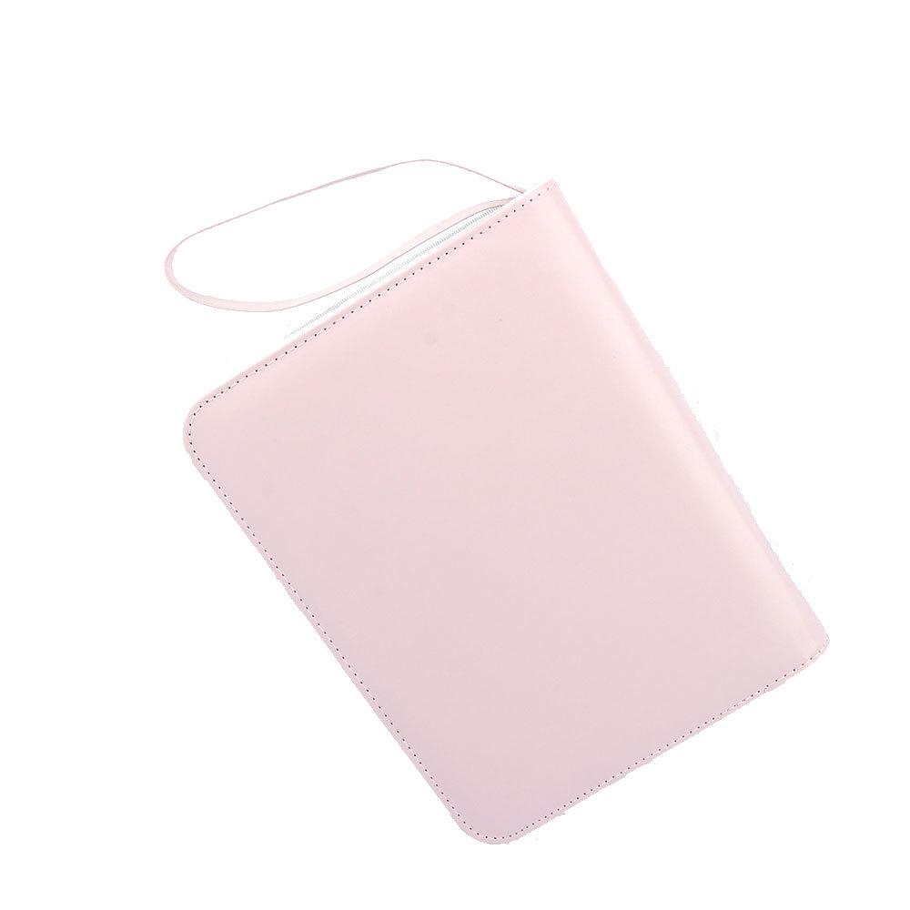 PU Leather Morandi Color Zippered Photo Binder, A4/A5 Storage Album Bag