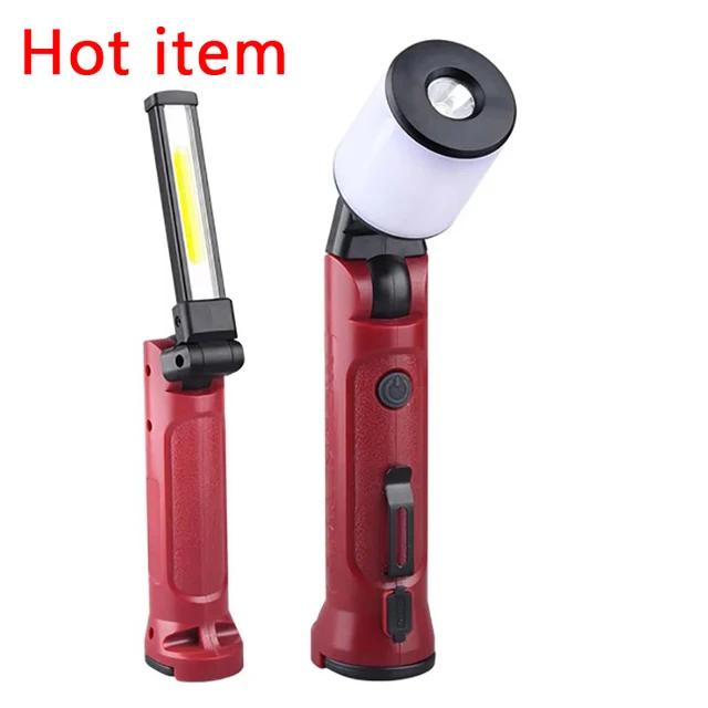 D2 Multifunctional Folding Work Light Portable Camping Light Rechargeable Flashlight With Built-in 1200Mah Battery Magnetic Lamp