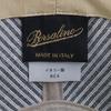 Great Borsalino hat Stripe Pattern Logo Ribbon Fedora Navy black cotton mens 57 Used