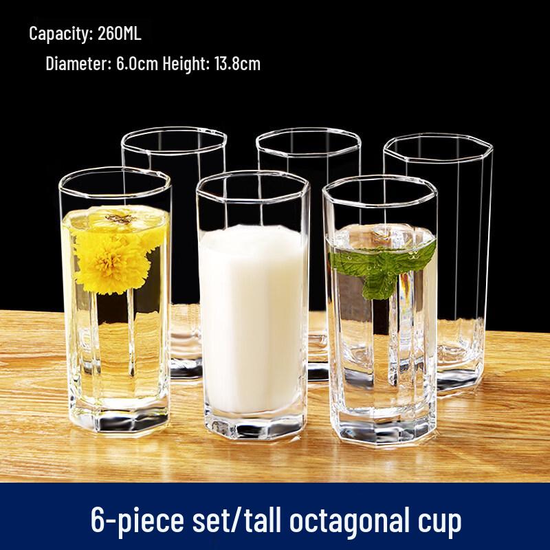 ZISIZ Heat-Resistant Glass Water Cup