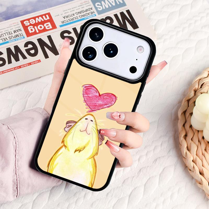 Cartoon Guinea Pig Phone Case For IPhone 17 16e 15 14 13 12 11 Pro Max Air Mini Soft Protective Cover