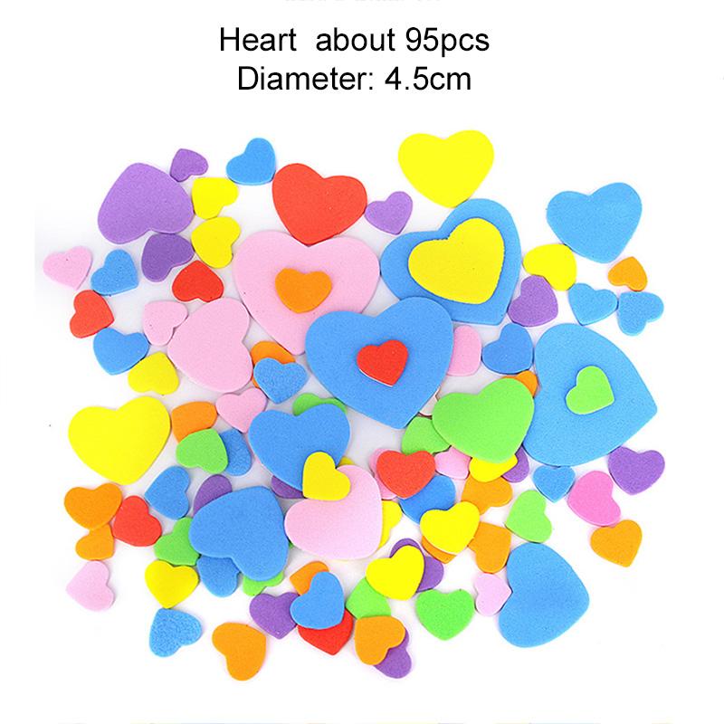 EVA Stickers Toys 3D Foam Self-Adhesive Cartoon Animal Number Star Heart Vehicle Mix Color Craft Sticker Kids DIY Gift TMZ