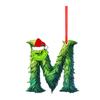 2D 26 Letter  Christmas Ornaments Acrylic Flat Christmas Tree Home Decorations Ornaments