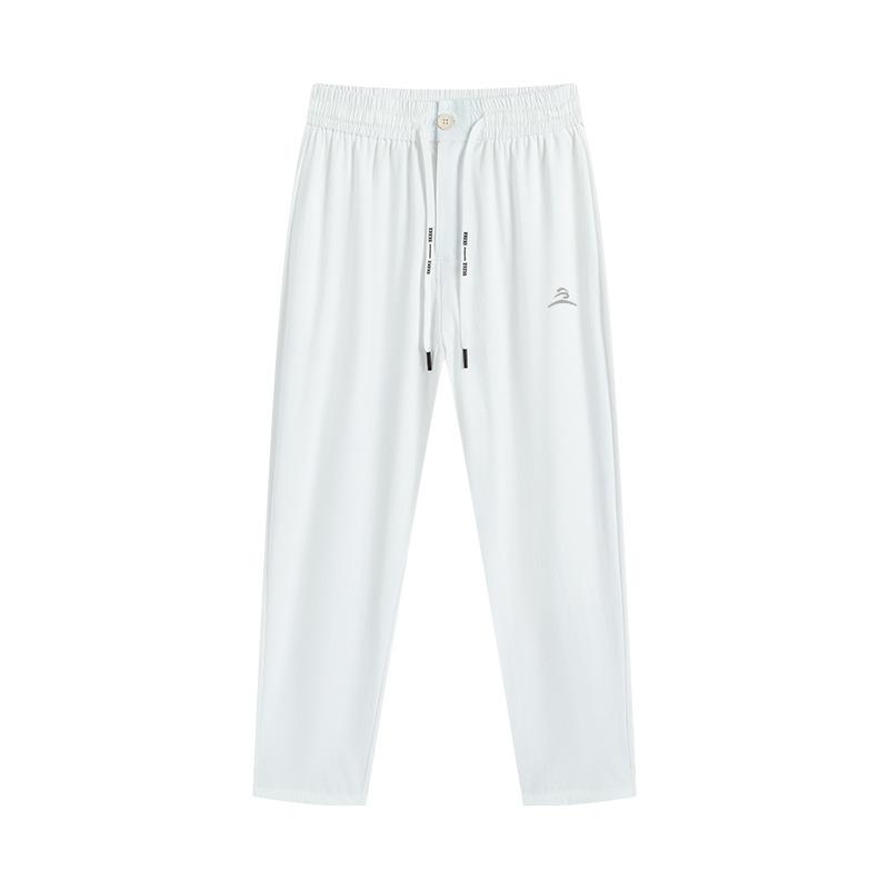 White Sunscreen Pants Women's New Summer Thin Ice Silk Sweatpants Straight Casual Sports Casual Quick-drying Pants