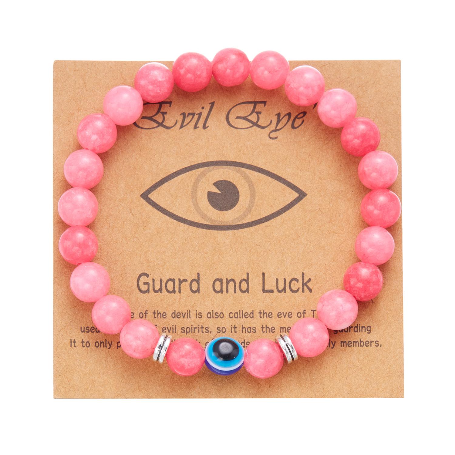 

8mm Natural Stone Bracelet Lucky Turkish Evil Eye Bracelet Tiger Eye Beads Bracelets for Women Men Yoga Jewelry Pulsera Hombre