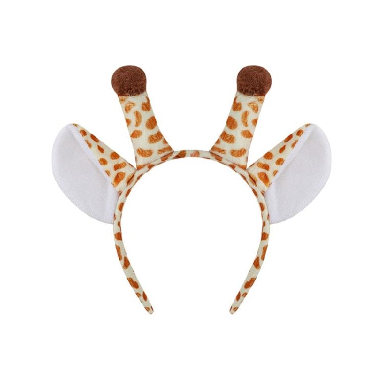 Giraffenhaarband, Halloween-Stirnband, niedliches Plüsch-Giraffenohren-Haarband, Kostümaccessoires, Tierkopfbedeckung, Make-up-Dekorationen