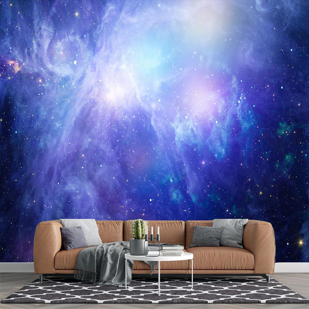 3d Galaxy Wallpapers Stars And Moon Mural Night Sky Wall Mural For Bedroom Living Room Home Decor