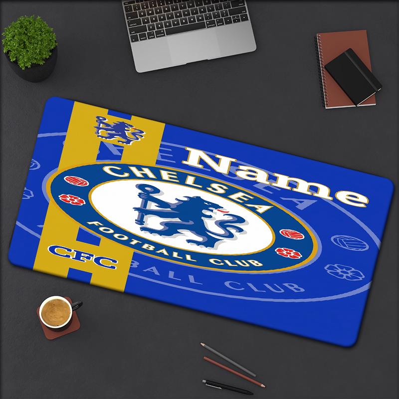 Custom Name Chelsea Football Club Theme Mouse Pad Non Slip Rubber Base Multifunctional Office Home Decor Perfect For Workspace Personalization