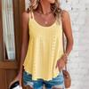 Shoulder Camisole Round Neck Jacquard Inner Sleeveless Bottoming Shirt for Women