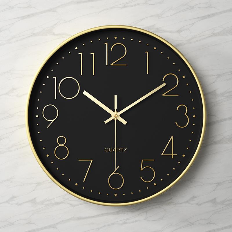 Clocks Living Room Silent Wall Clock Simple Fashion Clock Wall Hanging Home Three-dimensional Digital 40CM