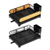 Space Saving Dish Drying Rack Sturdy Dish Storage Organizers with Handling Positions and Scratch Resistant Cup Holder