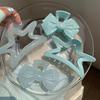 Hair Claw Transparent Jelly Color Bow Tie Star Design Shark Clip Back Head Large Hair Clip Hair Accessory