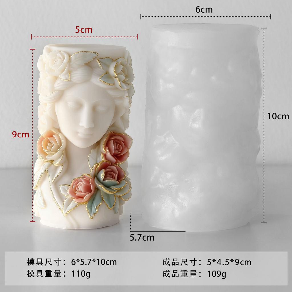 Aromatherapy Mold Elegant Silicone Candle Mold Flower Candle Mold Food-Grade For Baking Projects Resin Art Candle Making