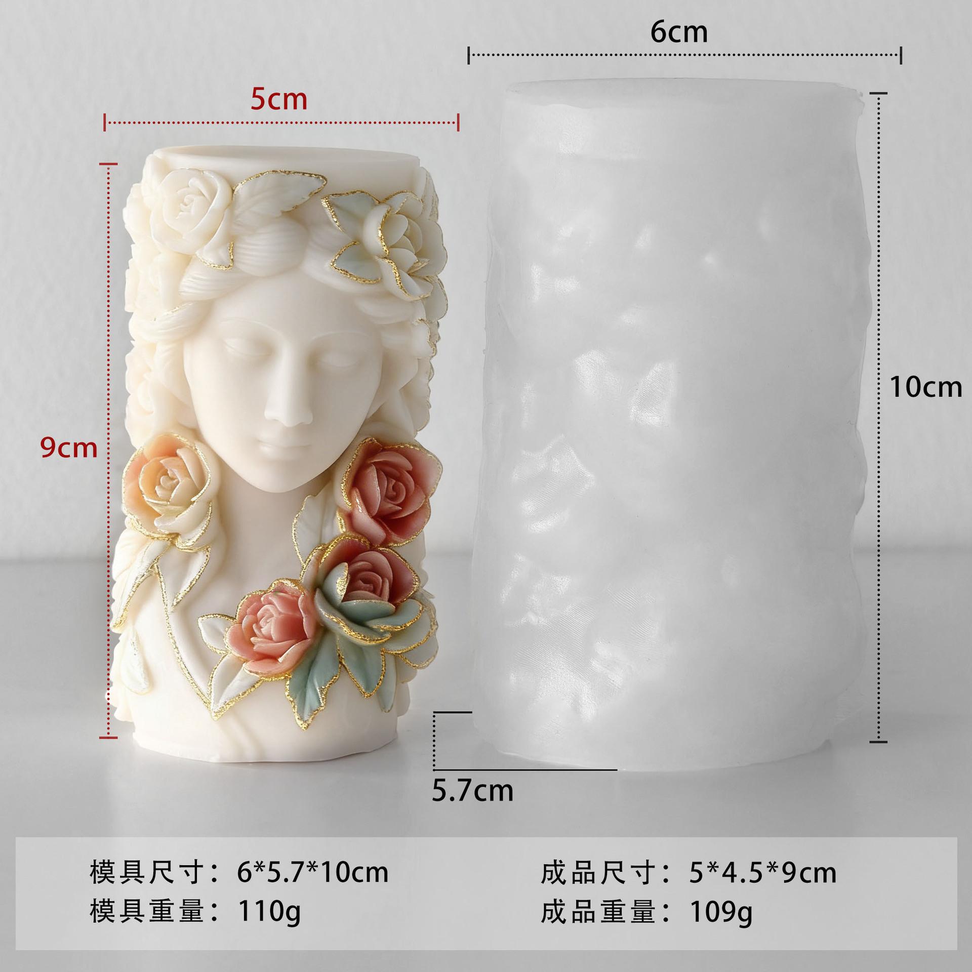 

Aromatherapy Mold Elegant Silicone Candle Mold Flower Candle Mold Food-Grade For Baking Projects Resin Art Candle Making