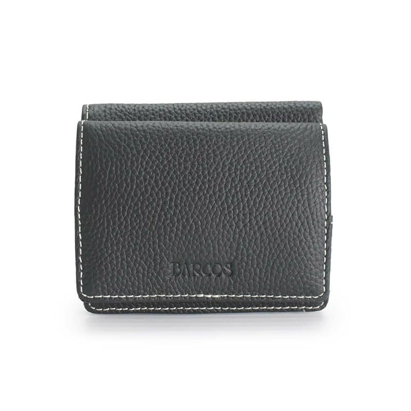 

[Barcos] Shrink leather mini wallet ladies ONESIZE black