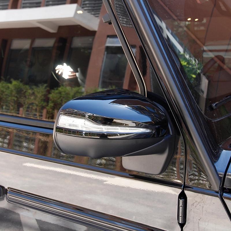 2pcs Carbon Fiber Side Rearview Mirror Cap Cover Trim For Mercedes Benz G GLE GLS Class W463 -21 ABS Plastic Car