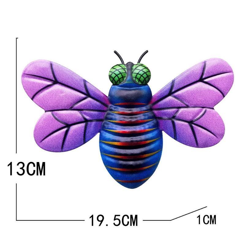 

Металлическая пчела, настенное искусство, подвесные скульптуры, украшения для дома, заднего двора, сада, железное искусство, пчела, украшение для дома и улицы, статуя фиолетовый
