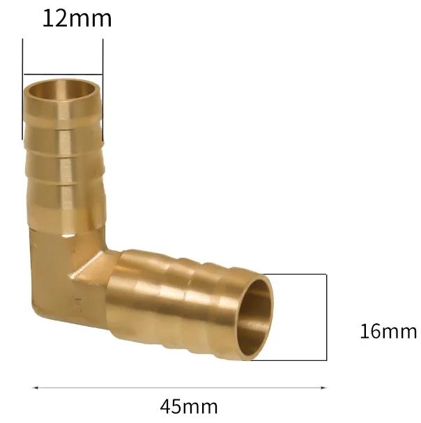 4 6 8 10 12 14 16 19 mm Schlauchstutzen 90 Grad Winkel Reduzierstück Messing Schlauchanschlussstück Verbinder Haus Garten Wasser Luft Öl