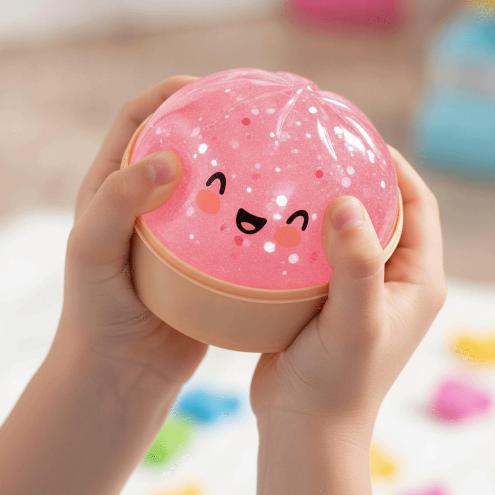 Glitter Dumplings Squeeze Toy with Steamer Stress Relief Toy New Decompression Toy  Relaxation Tool