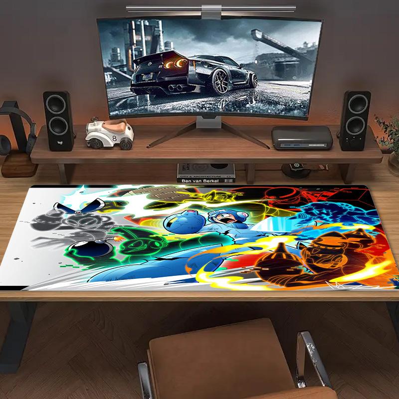 Mega man Color Mouse Pad Large Gaming Table Cushion Non-slip Laptop Tablet Big Mousepad XXL Mat Mini PC Playmat With Lock edge
