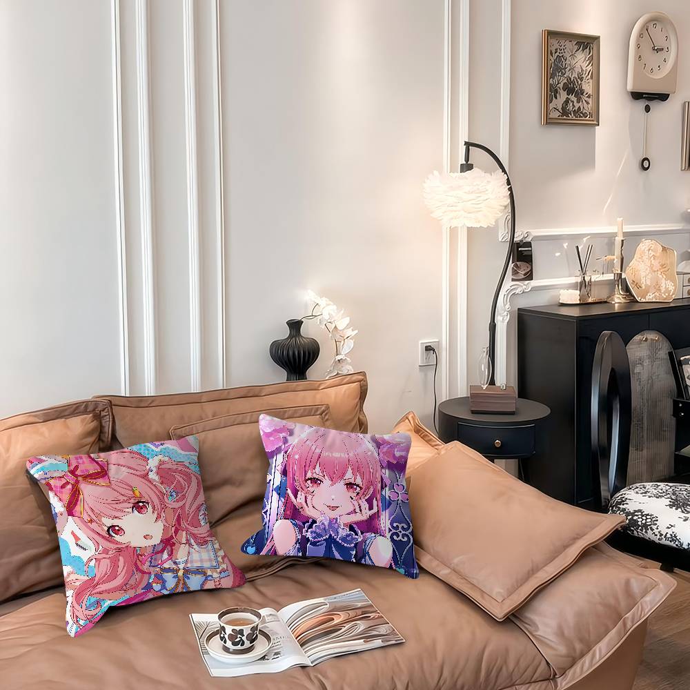 A-Airi Momoi Cartoon Cushion Cover Car Throw Pillow Case For Sofa Car Christmas Gift 40x40cm 45x45cm