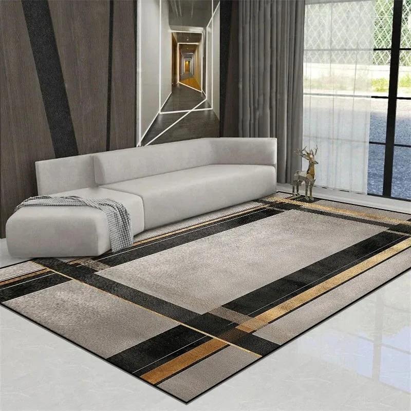 Modern Geometric Rug Non-Slip Washable Area Carpet for Living Room Bedroom Home Floor Decor Mat