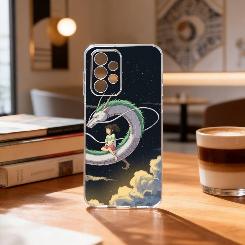 Spirited Away H-Haku C-Chihiro Phone Case Transparent Silicone Soft For Samsung S25,S24,S21,S22,S23,S30,Ultra,S20,Plus,Fe