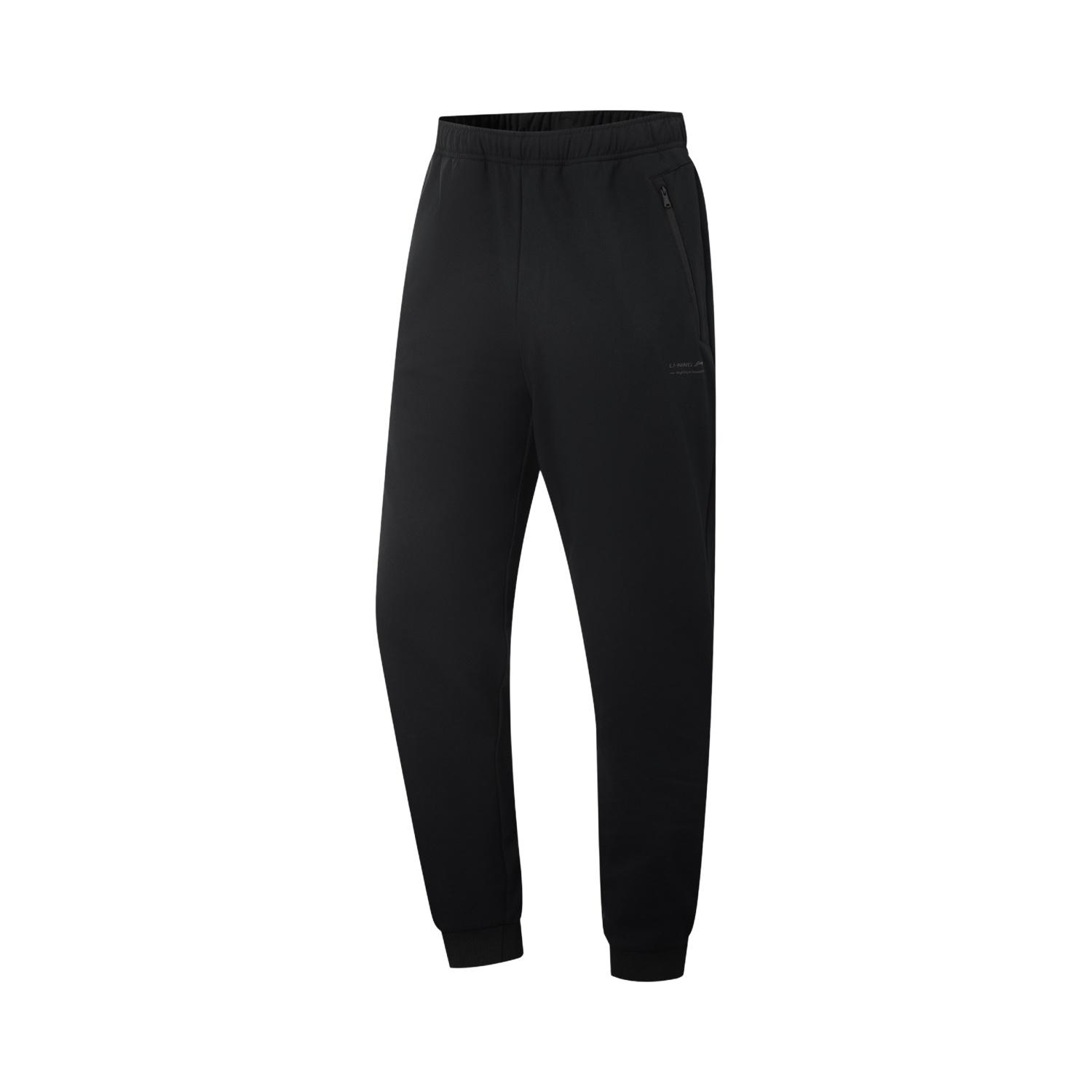 Li Ning Fitness Series Fleece Lined Thermal Casual Letter Stitching Sweatpants Men s AKLV833-2 S